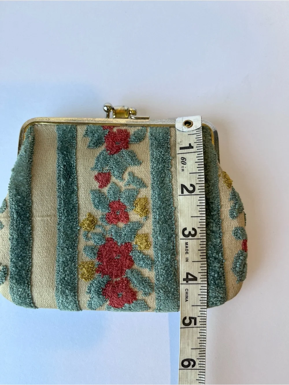 Vintage Tapestry Coin Purse Floral 60’s - Picture 7 of 7
